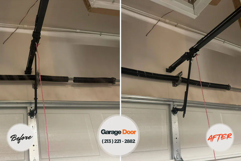 Before and after: garage door repair Vashon, WA
